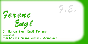 ferenc engl business card